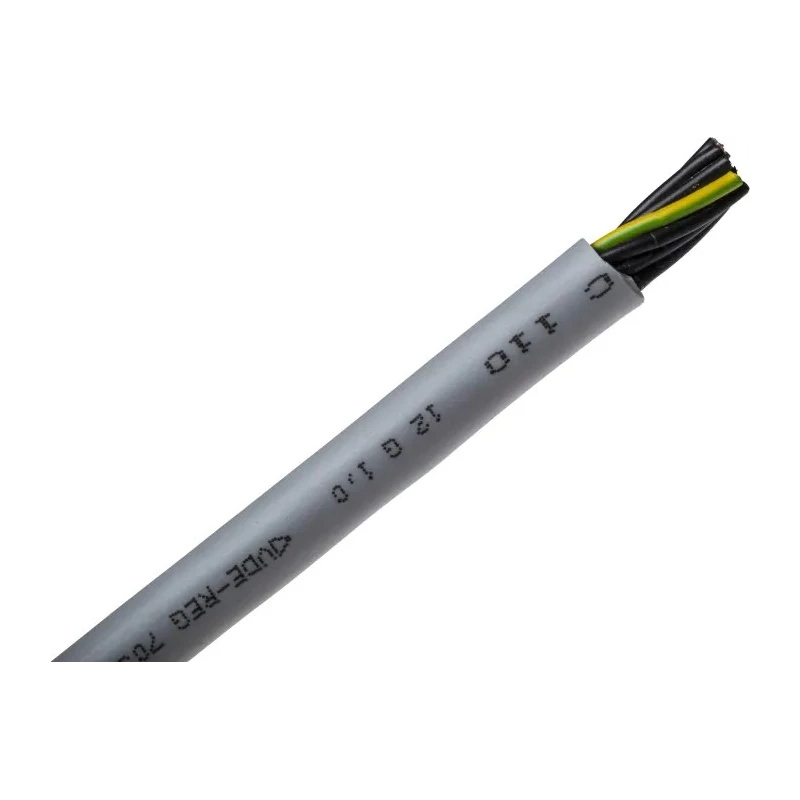 RS PRO Control Cable 12 Cores 1mm² 17 AWG Unscreened Grey Polyvinyl Chloride Sheath 50 m 827-4303