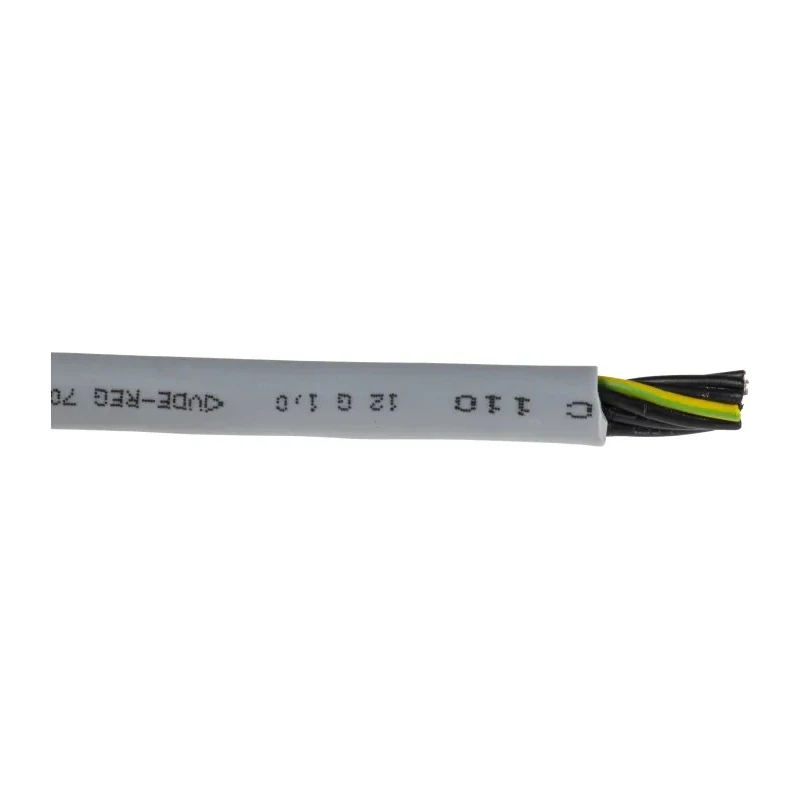RS PRO Control Cable 12 Cores 1mm² 17 AWG Unscreened Grey Polyvinyl Chloride Sheath 50 m 827-4303