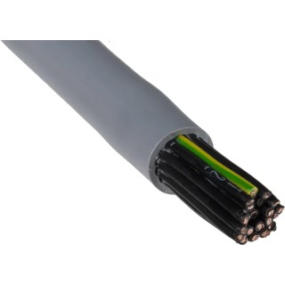 RS PRO Control Cable, 25 Cores 1mm² 17 AWG, Unscreened, 50 m Grey Polyvinyl Chloride Sheath 827-4322