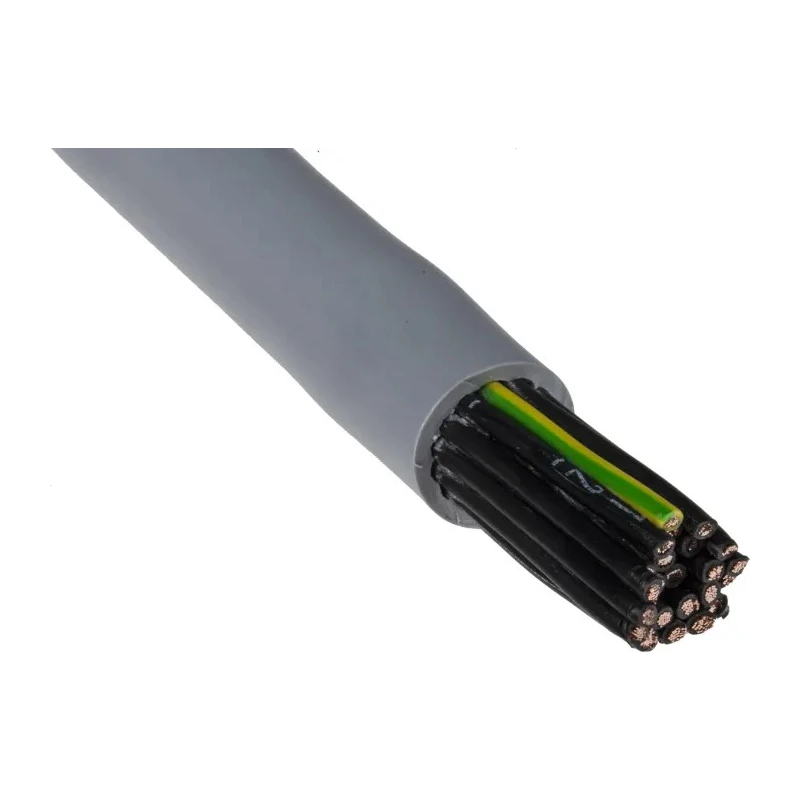 RS PRO Control Cable, 25 Cores 1mm² 17 AWG, Unscreened, 50 m Grey Polyvinyl Chloride Sheath 827-4322