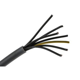 RS PRO Control Cable 7 Cores 0.75mm² 18 AWG Unscreened 50m Grey Polyvinyl Chloride Sheath 827-4296