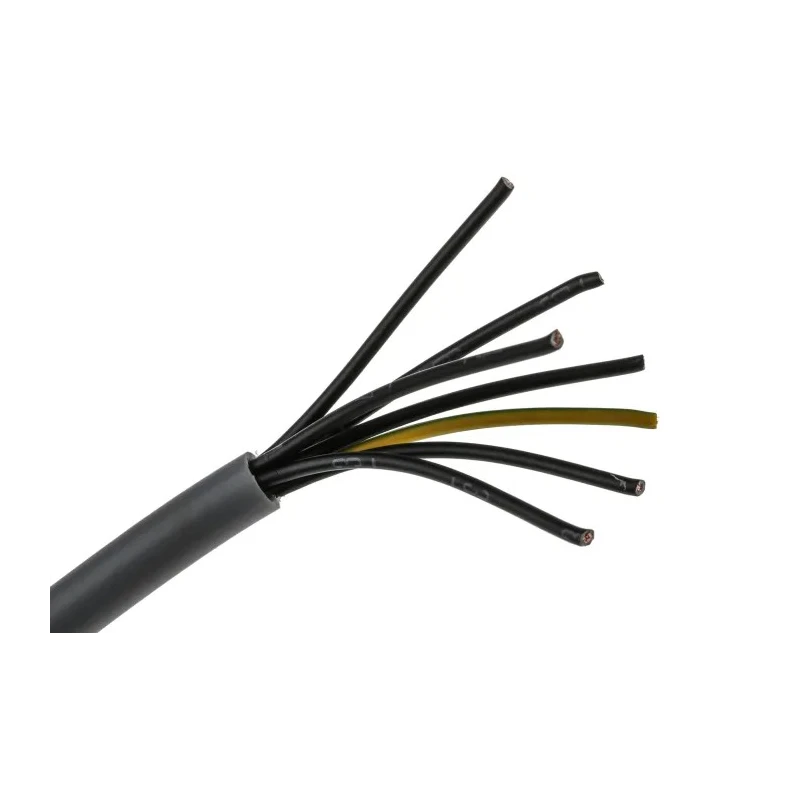 RS PRO Control Cable 7 Cores 0.75mm² 18 AWG Unscreened 50m Grey Polyvinyl Chloride Sheath 827-4296
