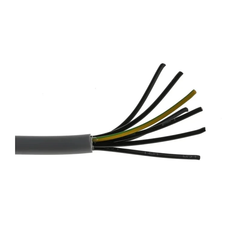 RS PRO Control Cable 7 Cores 0.75mm² 18 AWG Unscreened 50m Grey Polyvinyl Chloride Sheath 827-4296