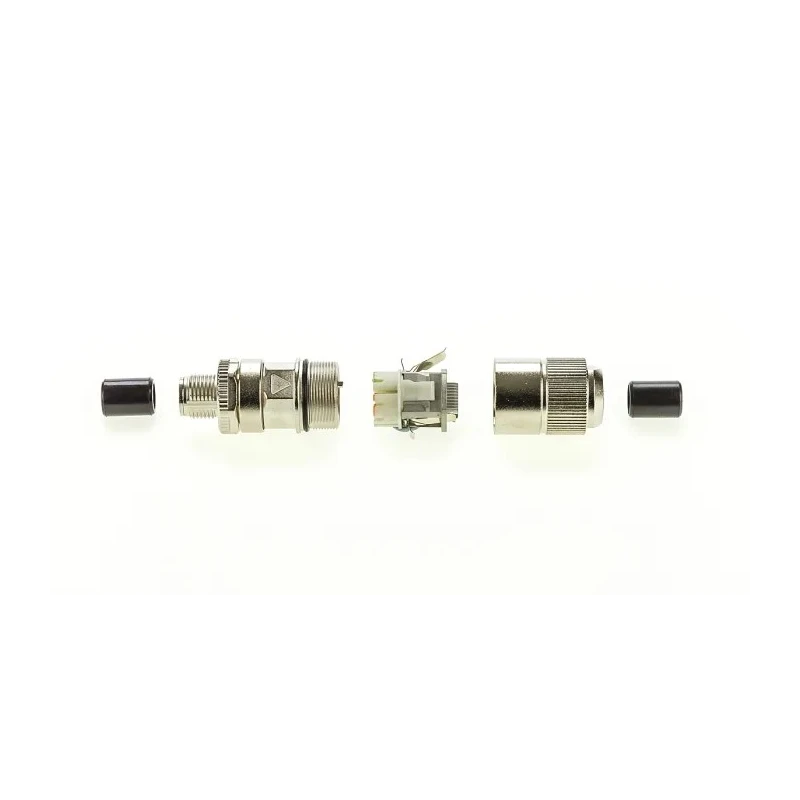 Telegartner Industrial Circular Connector, 8 Contacts, Cable Mount, M12 Size, Threaded Plug Male/Female, Rated, 500V IP67