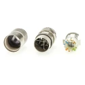 Telegartner Industrial Circular Connector, 8 Contacts, Cable Mount, M12 Size, Threaded Plug Male/Female, Rated, 500V IP67