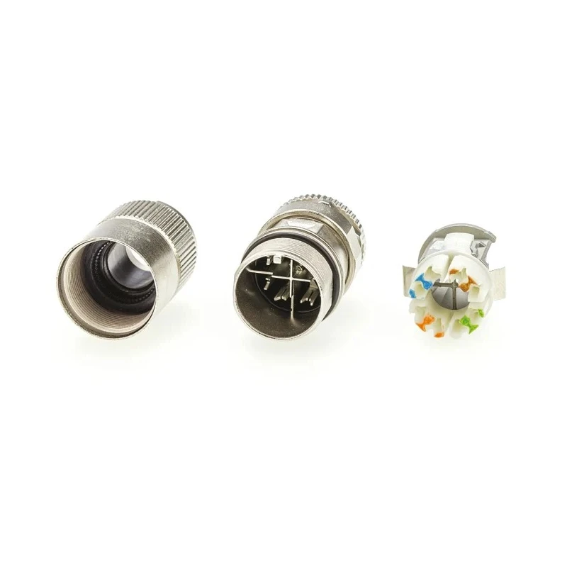 Telegartner Industrial Circular Connector, 8 Contacts, Cable Mount, M12 Size, Threaded Plug Male/Female, Rated, 500V IP67