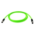 Telegartner Sensor Actuator Cable Male 4 Way M12 Straight to Male 8 Way M12 Straight 7.5 m L80214A0000