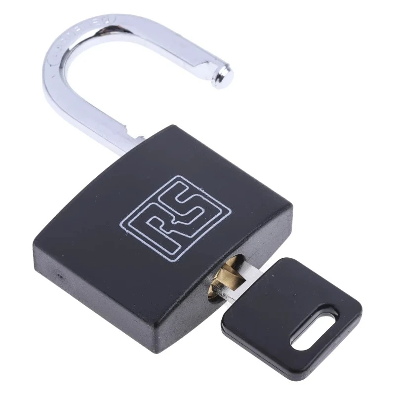 RS PRO Key Brass Padlock, 6 mm Shackle Diameter, 28 mm Shackle Length, 43mm Body 827-4394