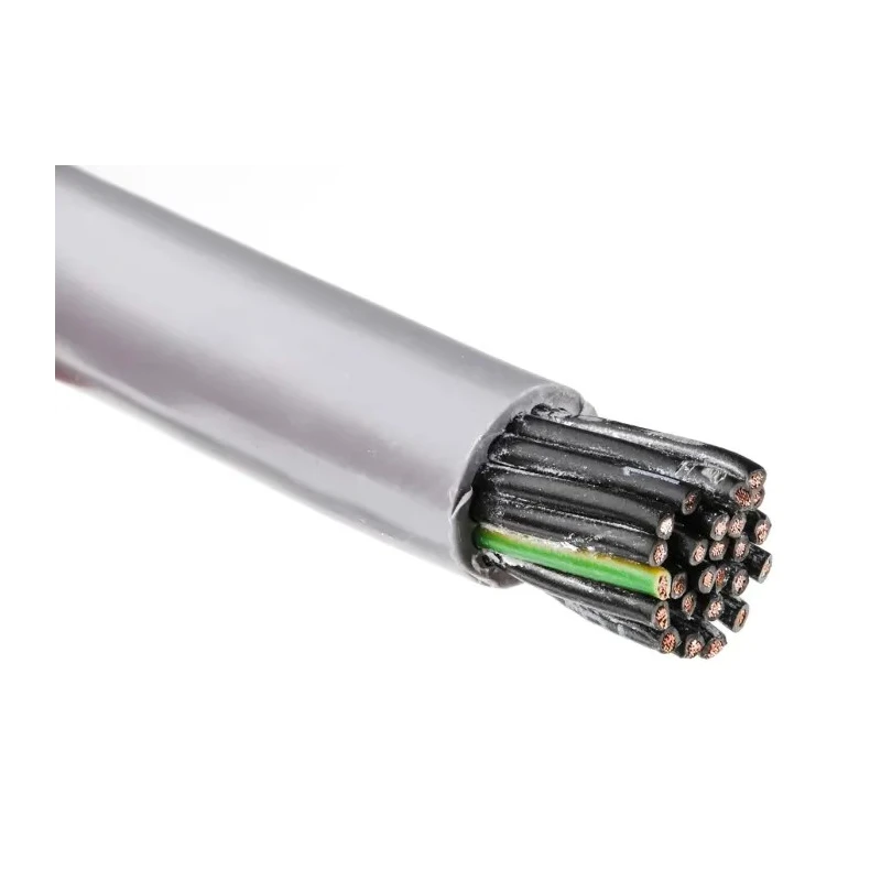 RS PRO Control Cable, 25 Cores 0.75mm² 18 AWG, Unscreened, 50 m Length, Grey Polyvinyl Chloride Sheath 827-4313