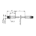 Telegartner Sensor Actuator Cable Male 8 Way M12 to Male 8 Way M12 Straight, 1 m, Polyurethane Jacket L80000A0001
