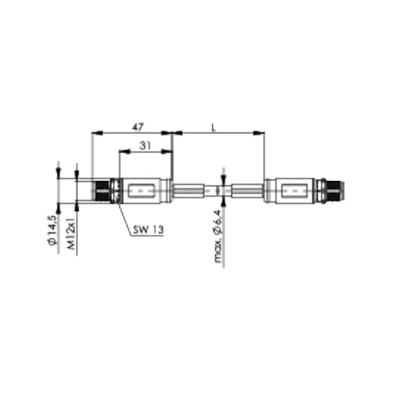 Telegartner Sensor Actuator Cable Male 8 Way M12 to Male 8 Way M12 Straight, 1 m, Polyurethane Jacket L80000A0001