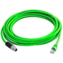 Telegartner Cat6a Shielded Ethernet Cable, 3 m, Polyurethane Jacket, Green 