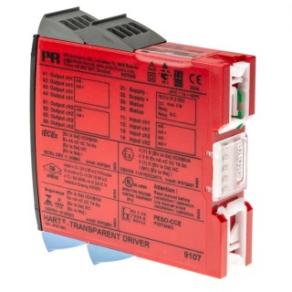 PR Electronics 9100 Series HART Transparent Driver Current Input Relay Current Output 19.2V dc 31.2V dc Supply 9107BB
