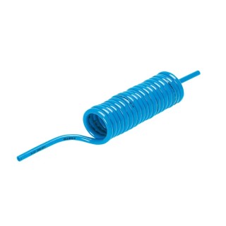 Festo Polyurethane Blue 2 m Recoil Hose, 6mm Tube Outside Diameter, Max Operating Temp 60°C PUN-6X1-S-2-BL