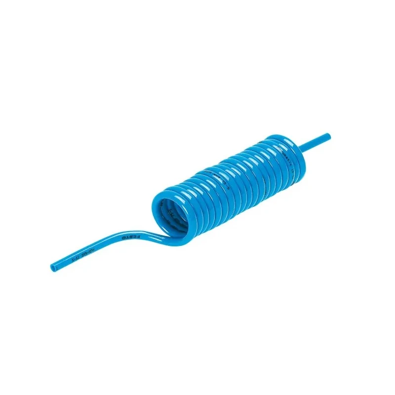 Festo Polyurethane Blue 2 m Recoil Hose, 6mm Tube Outside Diameter, Max Operating Temp 60°C PUN-6X1-S-2-BL