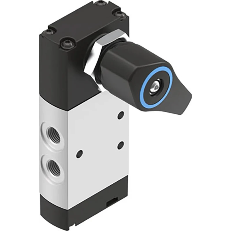 Festo Twist Selector Pneumatic Manual Control Valve, Aluminium Alloy Body, G 1/8 Port, 5/2 Valve Function VHEF-ES-M52-M-G18