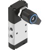 Festo Twist Selector Pneumatic Manual Control Valve, Aluminium Alloy Body, G 1/8 Port, 5/2 Valve Function VHEF-ES-M52-M-G18