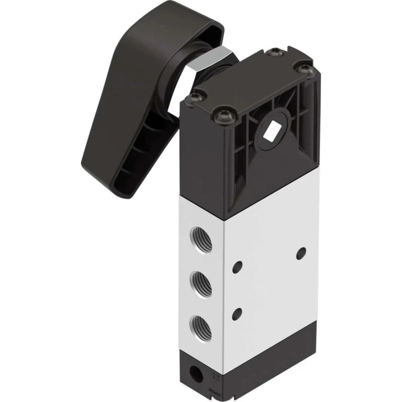 Festo Twist Selector Pneumatic Manual Control Valve, Aluminium Alloy Body, G 1/8 Port, 5/2 Valve Function VHEF-ES-M52-M-G18