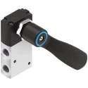 Festo Lever Pneumatic Manual Control Valve VHEF Series, G 1/4 Port Size, 3/2 Valve Function, Aluminium VHEF-HST-M32-M-G14