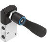 Festo Lever Pneumatic Manual Control Valve VHEF Series, G 1/4 Port Size, 3/2 Valve Function, Aluminium VHEF-HST-M32-M-G14