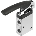 Festo Pneumatic Manual Control Valve VHEF Series G1/4, Aluminium Alloy Body, 870L/min Maximum Flow Rate VHEF-LT-M32-M-G14