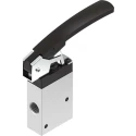 Festo Pneumatic Manual Control Valve VHEF Series G1/4, Aluminium Alloy Body, 870L/min Maximum Flow Rate VHEF-LT-M32-M-G14