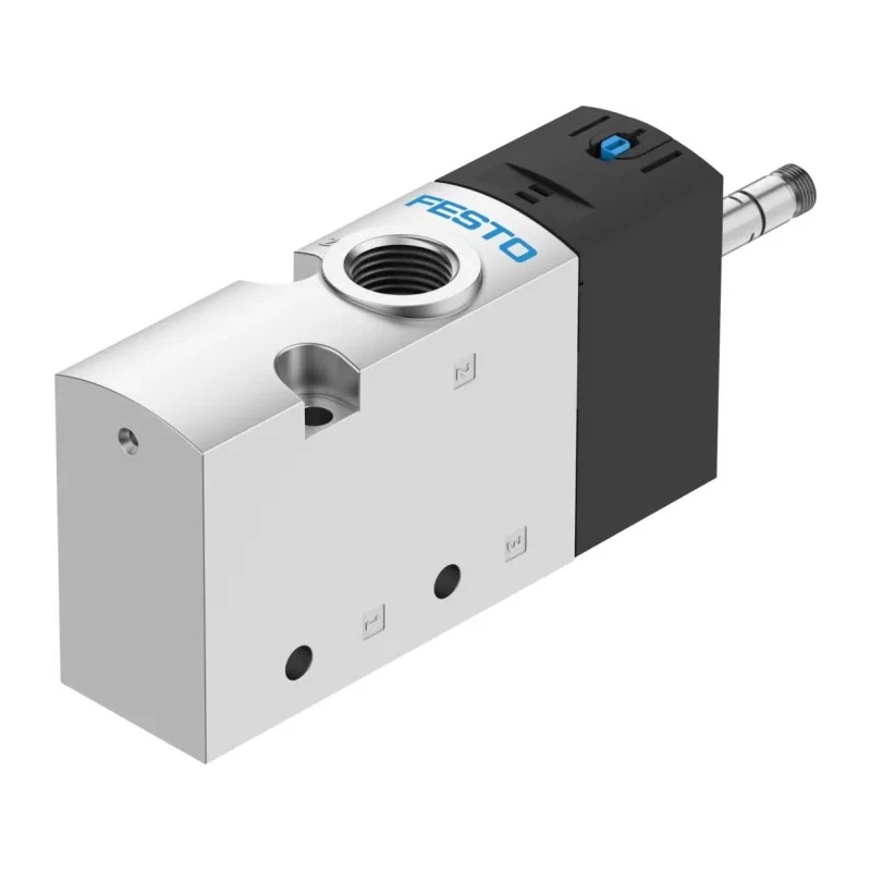 Festo Pneumatic Solenoid Valve 3/2 NC Single Solenoid 3 Ports G 3/8 Die Cast Aluminium Body VUVS-L30-M32C-MD-G38-F8