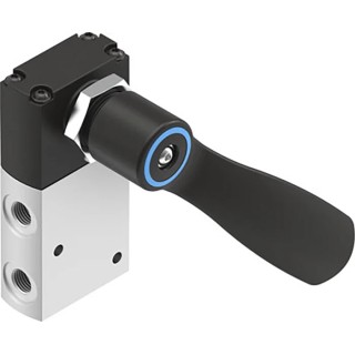 Festo Lever Pneumatic Manual Control Valve 3/2 Function Aluminium Alloy, 10 bar, 750L/min, G 1/8 VHEF-HST-M32-M-G18