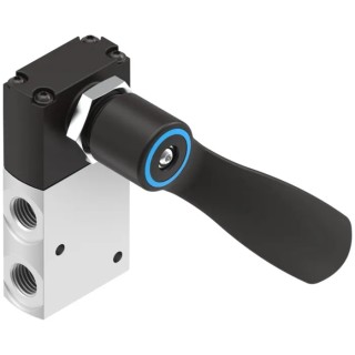 Festo Lever Pneumatic Manual Control Valve 3/2 Function G 1/4 Port, Aluminium Alloy Body, 10 bar Pressure VHEF-HST-B32-G14