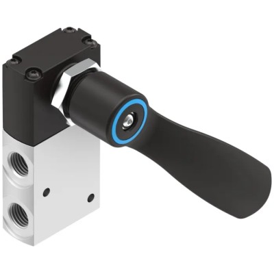 Festo Lever Pneumatic Manual Control Valve 3/2 Function G 1/4 Port, Aluminium Alloy Body, 10 bar Pressure VHEF-HST-B32-G14