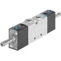 Festo Pneumatic Solenoid Valve 5/2 Solenoid G, 1/4 in Port Size, Die Cast Aluminium, 10 bar Operating VUVS-L25-B52-D-G14-F8