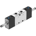 Festo Pneumatic Solenoid Valve 5 Port 5/2 Function Electric Actuation G 1/8 Port Size Die Cast VUVS-L20-B52-D-G18-F7