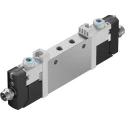 Festo Pneumatic Solenoid Valve 5/2-VUVG Series, Single Solenoid, Metric Thread M5, 24V DC, Aluminium VUVG-L10-B52-T-M5-1R8L