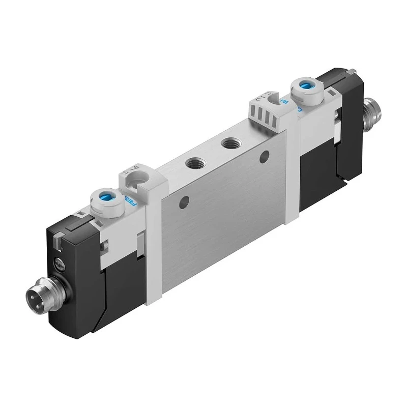 Festo Pneumatic Solenoid Valve 5/2-VUVG Series, Single Solenoid, Metric Thread M5, 24V DC, Aluminium VUVG-L10-B52-T-M5-1R8L