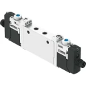 Festo Pneumatic Solenoid Valve 5/2-VUVG Series, Single Solenoid, Metric Thread M5, 24V DC, Aluminium VUVG-L10-B52-T-M5-1R8L