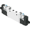 Festo Pneumatic Solenoid Valve 5/2-VUVG Series, Single Solenoid, Metric Thread M5, 24V DC, Aluminium VUVG-L10-B52-T-M5-1R8L