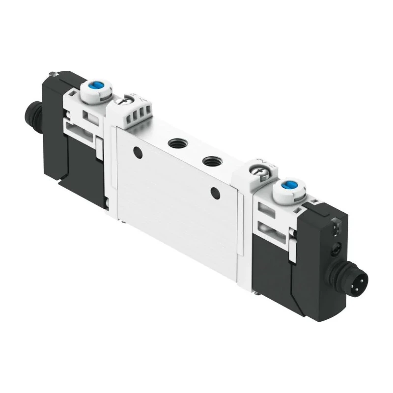 Festo Pneumatic Solenoid Valve 5/2-VUVG Series, Single Solenoid, Metric Thread M5, 24V DC, Aluminium VUVG-L10-B52-T-M5-1R8L