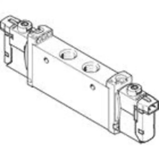 Festo Pneumatic Solenoid Valve 3-Port 3/2 NC Single Solenoid G 1/8 Port 24V dc Aluminium Alloy VUVG-L14-T32C-AT-G18-1H2L-W1