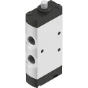 Festo Plunger Pneumatic Manual Control Valve 5/2-way, G 1/4 Port, Aluminium Alloy Body, 10 bar Max Pressure VMEF-S-M52-E-G14