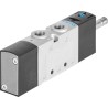 Festo Pneumatic Solenoid Valve 5/2 Solenoid G 1/8, Die Cast Aluminium Body, NBR Seal, Inline Mount VUVS-LT20-M52-MD-G18-F7