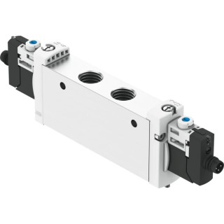 Festo 5/2 Solenoid Pneumatic Valve Aluminium Alloy Body 24V dc 1W VUVG-L18-B52-T-G14-1R8L