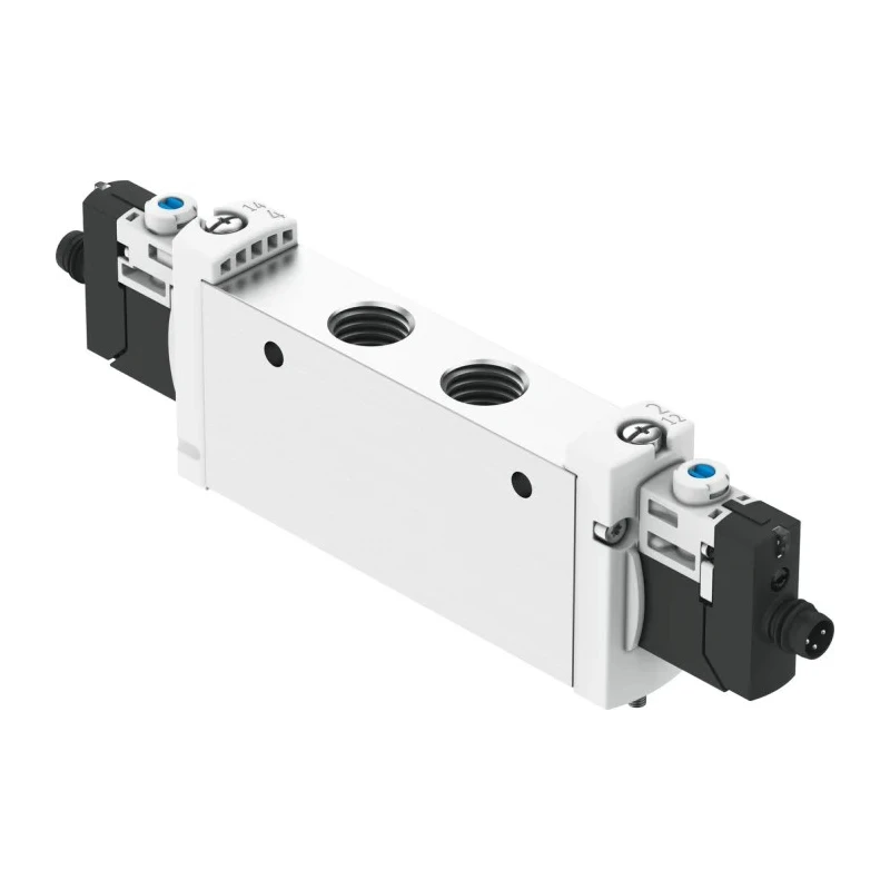 Festo 5/2 Solenoid Pneumatic Valve Aluminium Alloy Body 24V dc 1W VUVG-L18-B52-T-G14-1R8L