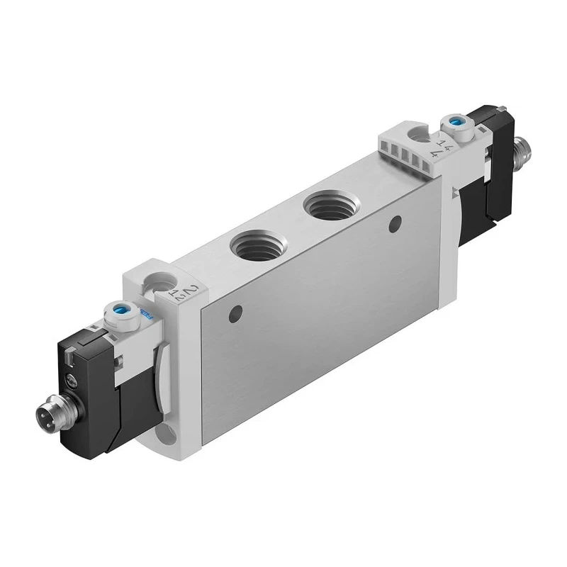 Festo 5/2 Solenoid Pneumatic Valve Aluminium Alloy Body 24V dc 1W VUVG-L18-B52-T-G14-1R8L