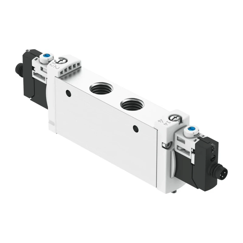 Festo 5/2 Solenoid Pneumatic Valve Aluminium Alloy Body 24V dc 1W VUVG-L18-B52-T-G14-1R8L