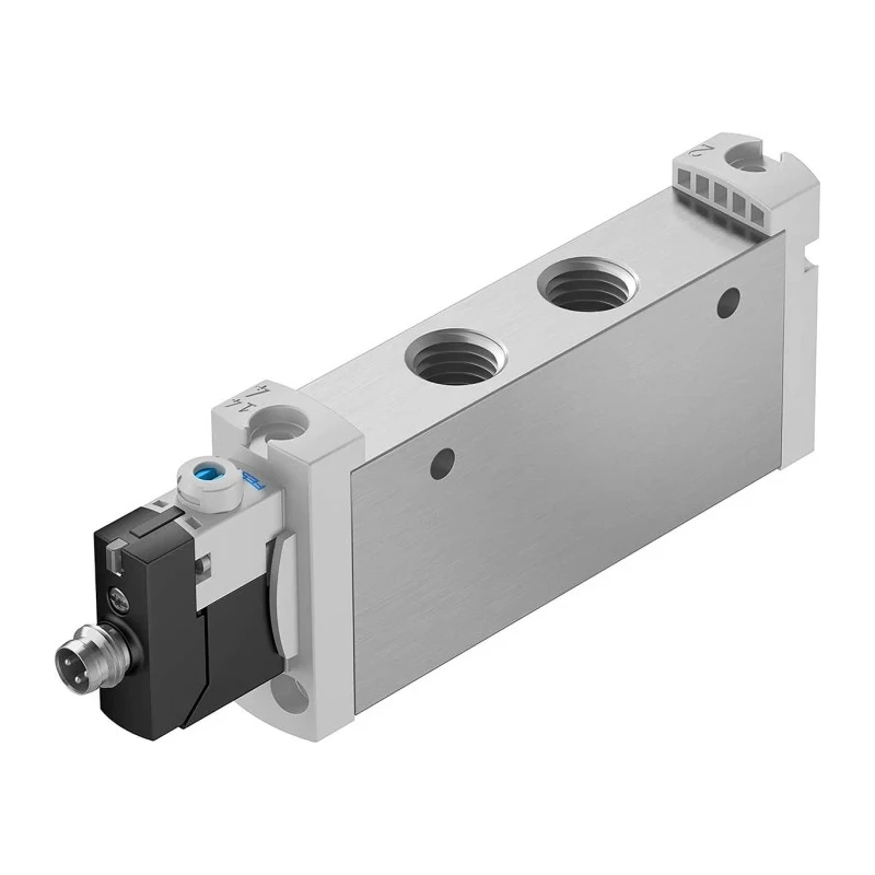Festo Pneumatic 5/2 Solenoid Valve Aluminium Alloy Body 24V dc 1/4 in Port Size VUVG-L18-M52-RT-G14-1R8L