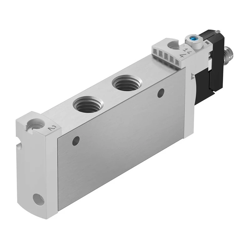 Festo Pneumatic 5/2 Solenoid Valve Aluminium Alloy Body 24V dc 1/4 in Port Size VUVG-L18-M52-RT-G14-1R8L