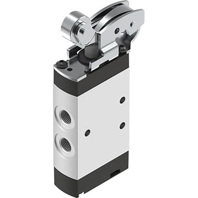 Festo Roller Lever Pneumatic Manual Control Valve , G 1/8 Port, 5/2 Valve Function, 10 Bar Pressure VMEF-R-M52-M-G18
