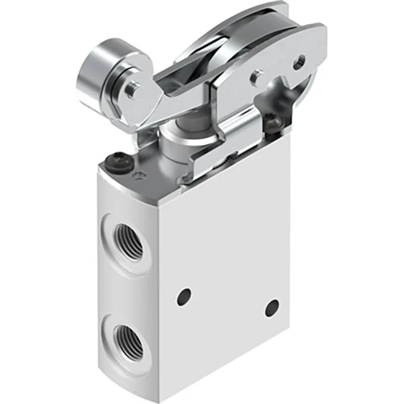 Festo Roller Lever Pneumatic Manual Control Valve Aluminium Alloy Body 3/2 Function, 10 bar, 750L/min VMEF-RT-M32-M-G18