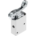 Festo Roller Lever Pneumatic Manual Control Valve Aluminium Alloy Body 3/2 Function, 10 bar, 750L/min VMEF-RT-M32-M-G18