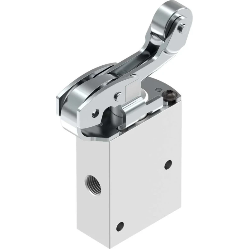 Festo Roller Lever Pneumatic Manual Control Valve Aluminium Alloy Body 3/2 Function, 10 bar, 750L/min VMEF-RT-M32-M-G18